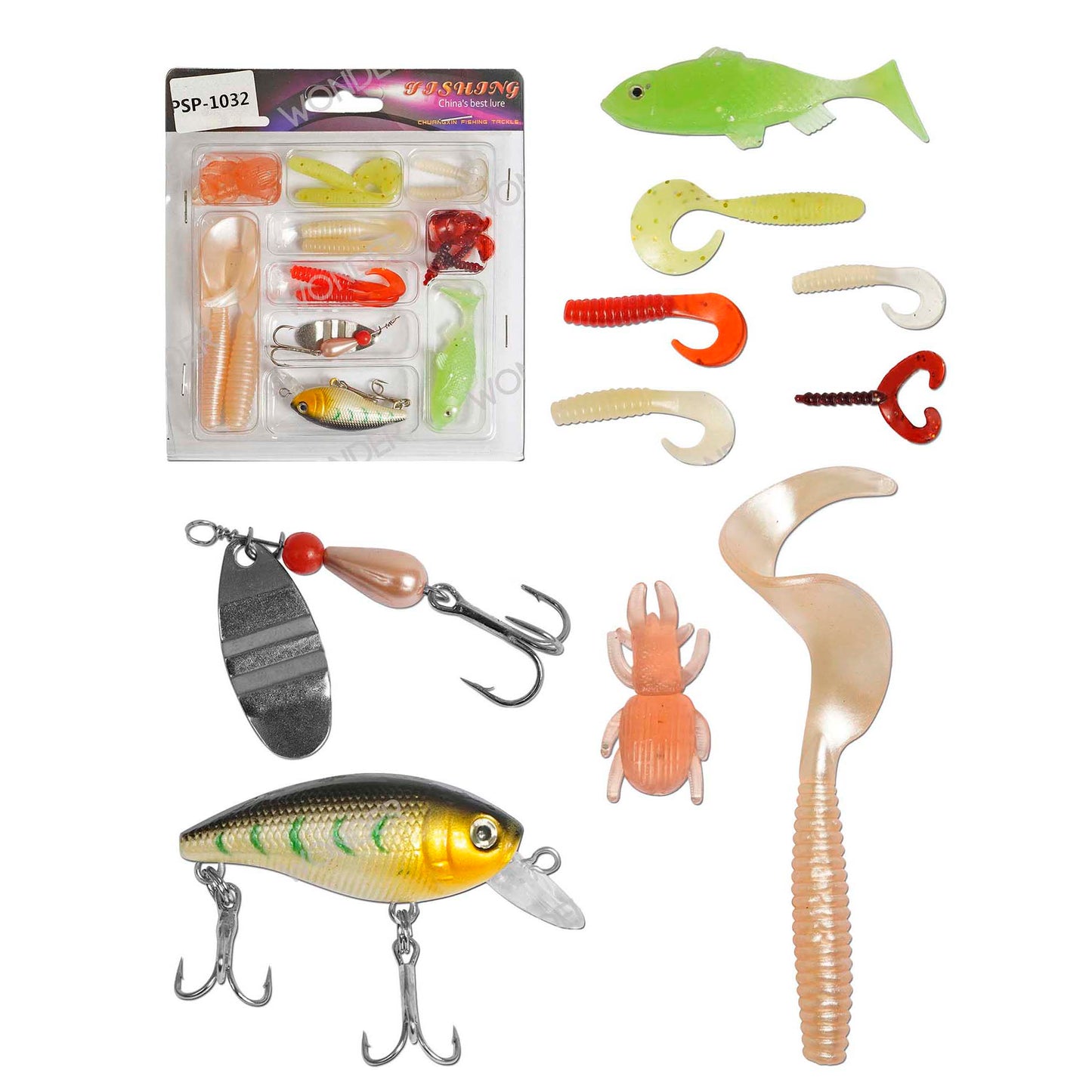 Set De Señuelos Para Pesca x 17 Unidades
