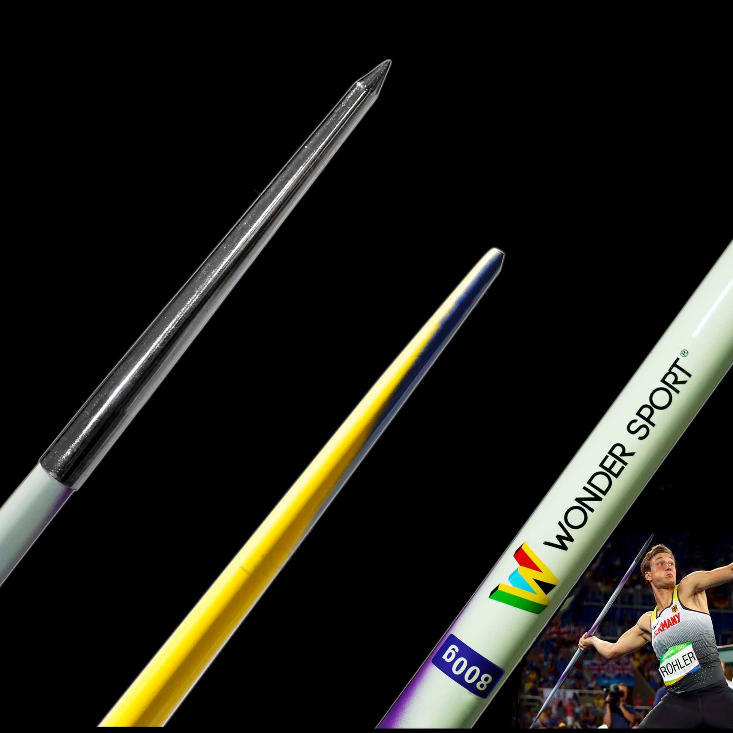 Jabalina Lanza De Competencia Wonder Atletismo De 800 Gr (Copia)