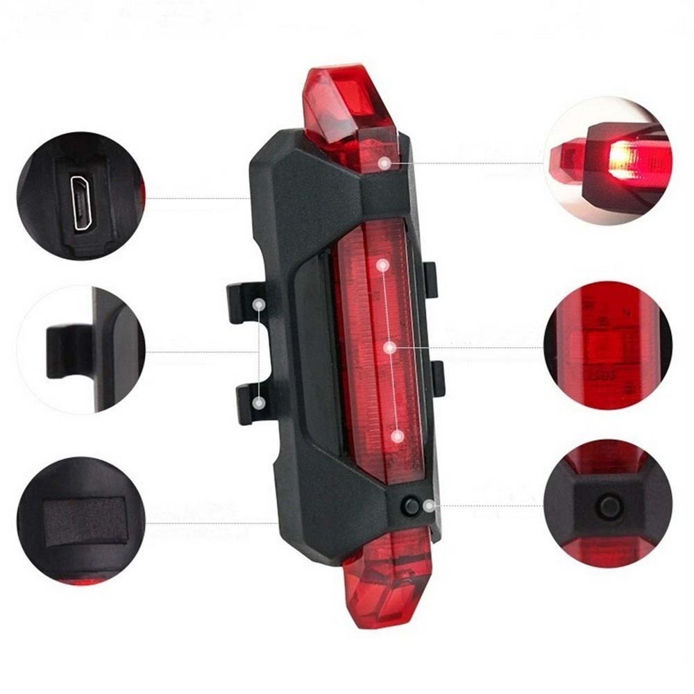 Luz Led Para Bicicleta Recargable Trasera