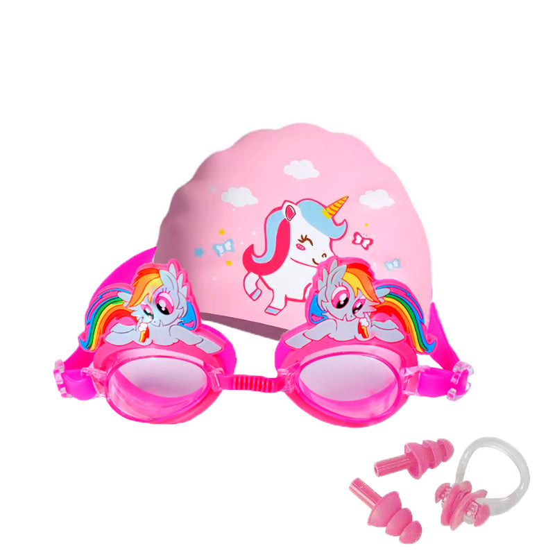 Set De Natación Para Niños Gorro y Gafas