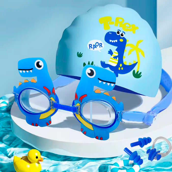 Set De Natación Para Niños Gorro y Gafas