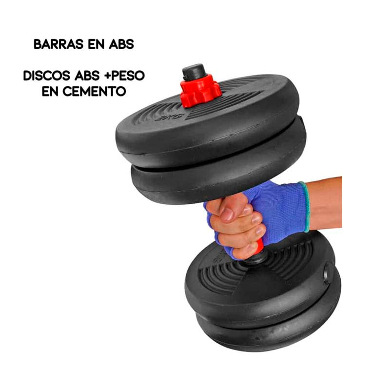 Set De Mancuernas 15 Kg