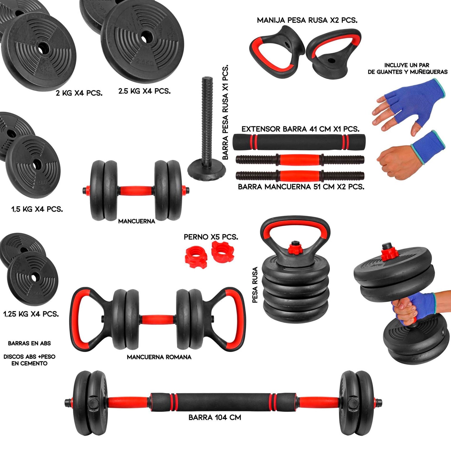Set De Mancuernas 30 Kg