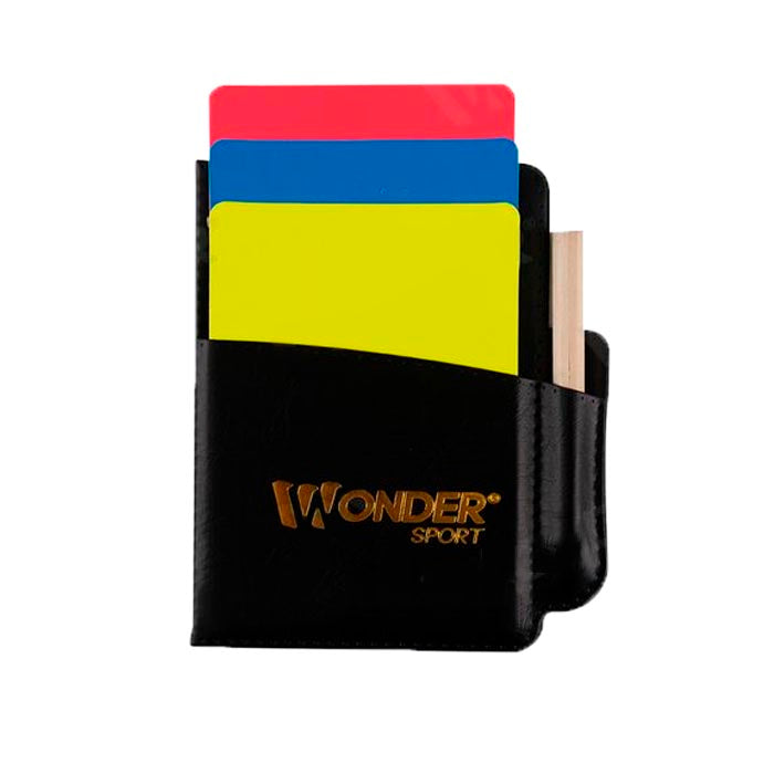 Set De Tarjetas De Arbitro De Fútbol En Estuche X 3 Unidades
