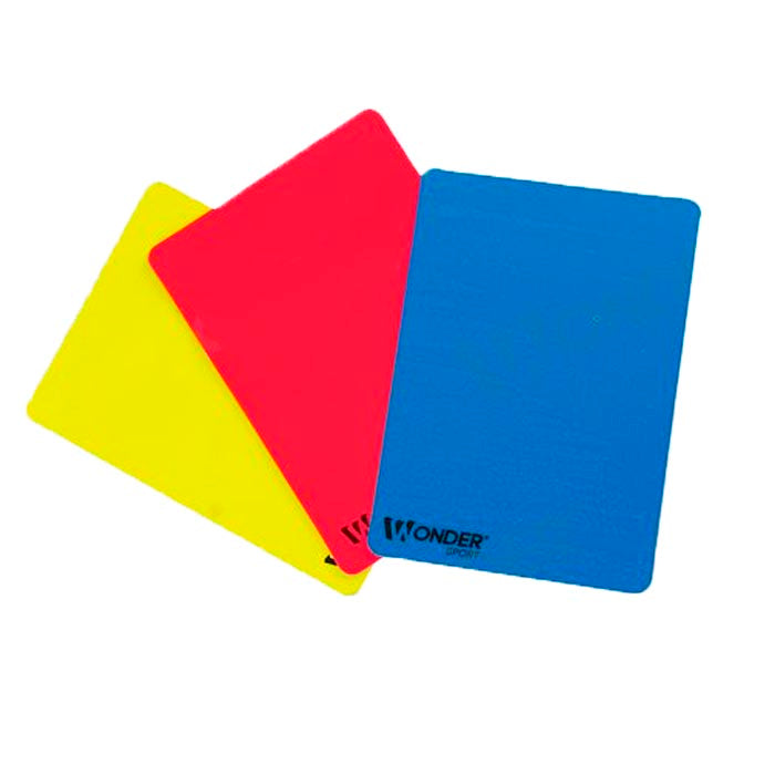 Set De Tarjetas De Arbitro De Fútbol En Estuche X 3 Unidades