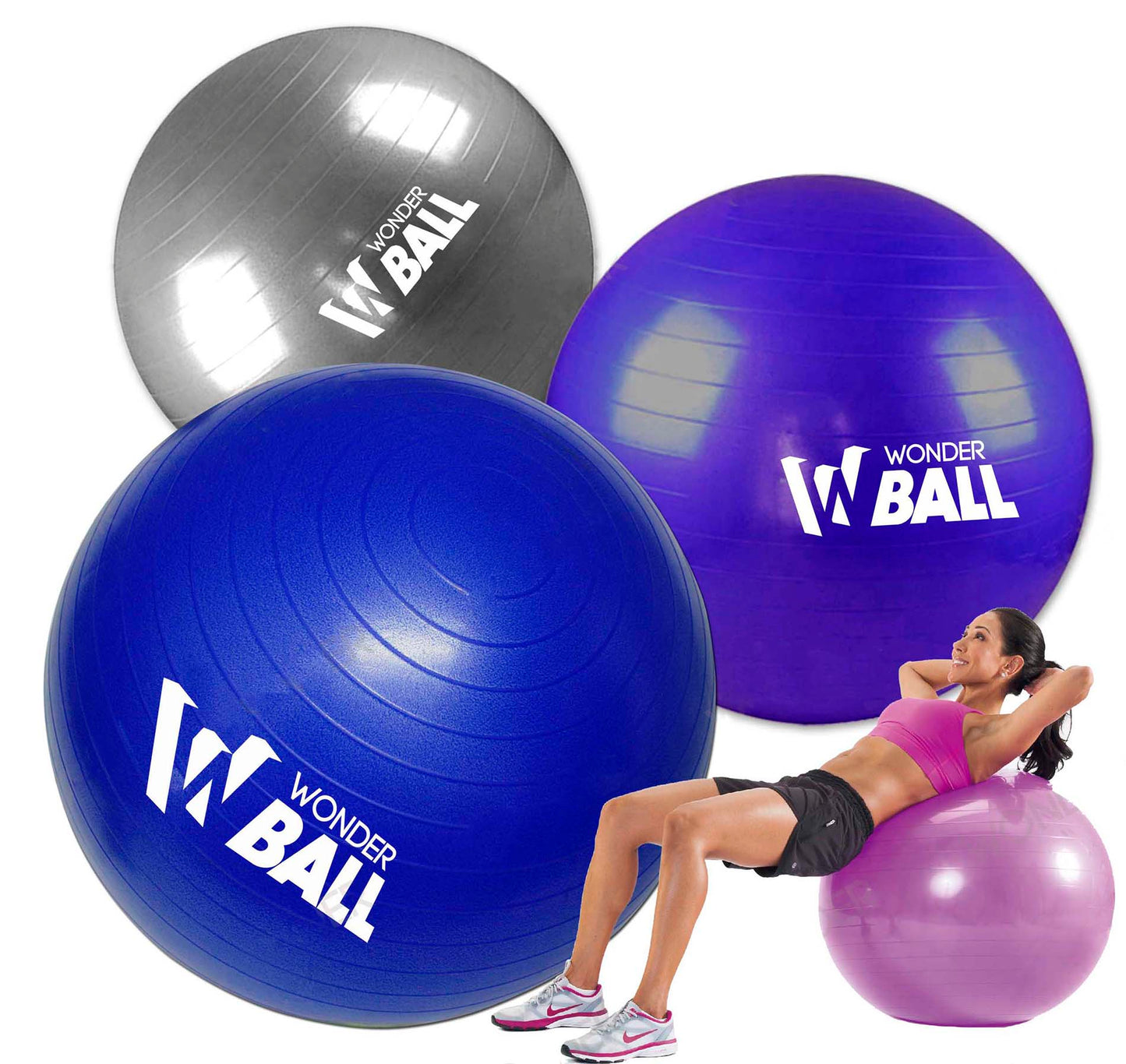 Balón De Pilates Con Inflador De 55 Cm