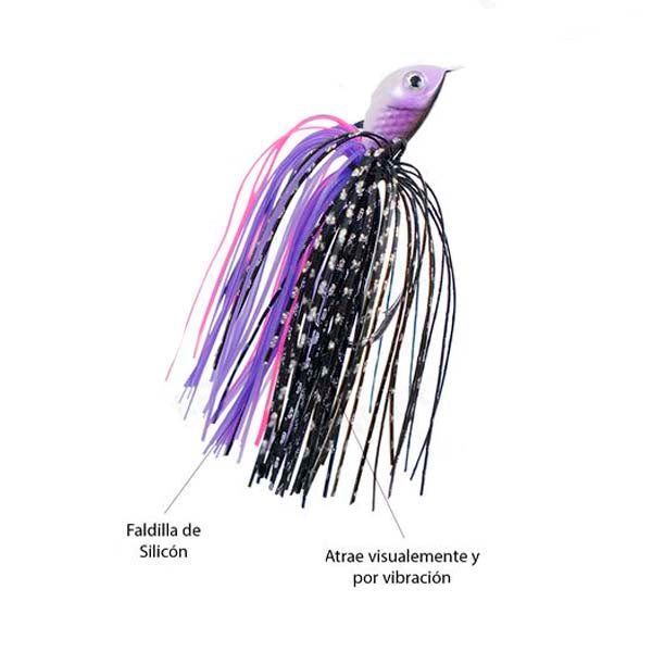 Señuelo de Pesca Spinner Bait  24g con Cucharilla Metálica