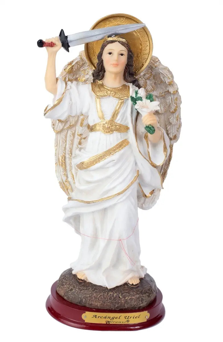 Arcángel Uriel 30 Cm En Marmolina Italiana Firenzi