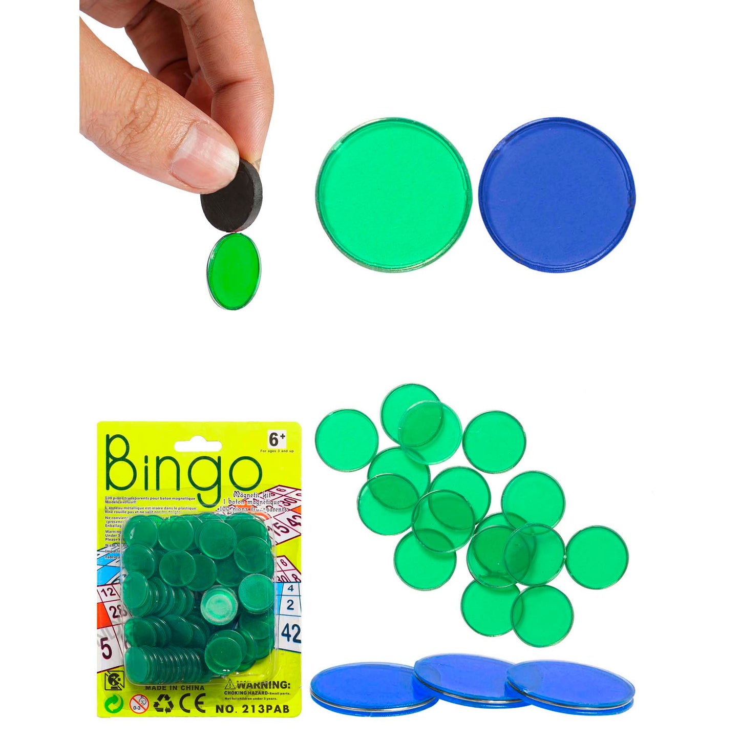 Fichas Magnéticas De Plástico Para Bingo