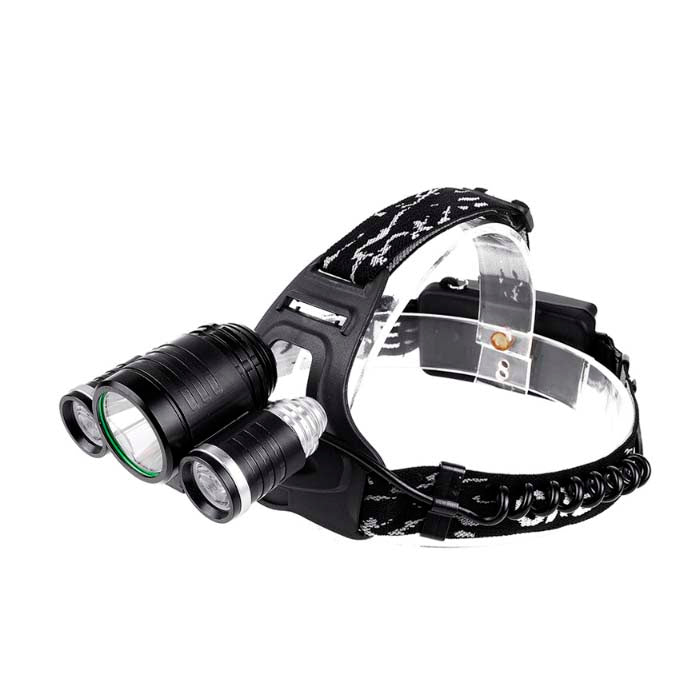 Linterna frontal T6 potente superrecargable de 3 LED