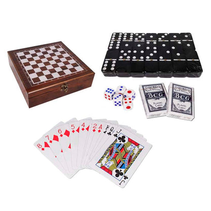 Juego de Ajedrez 4 en 1 Domino Cartas
