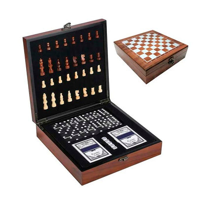 Juego de Ajedrez 4 en 1 Domino Cartas