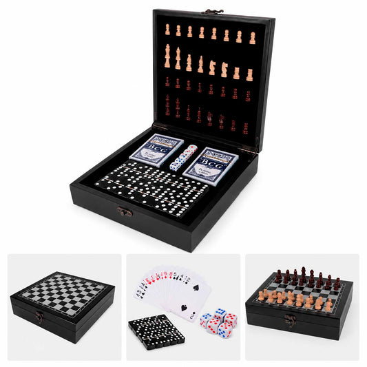 Juego de Ajedrez 4 en 1 Domino Cartas