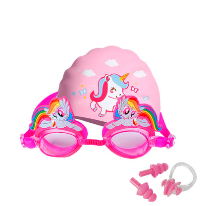Set De Natación Para Niños Gorro y Gafas